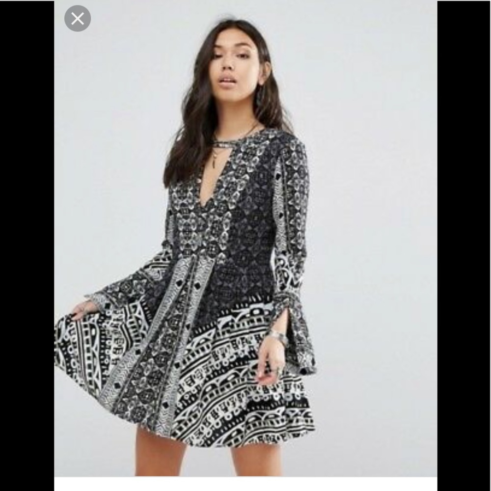 NEW Free People V-neck cutout dress